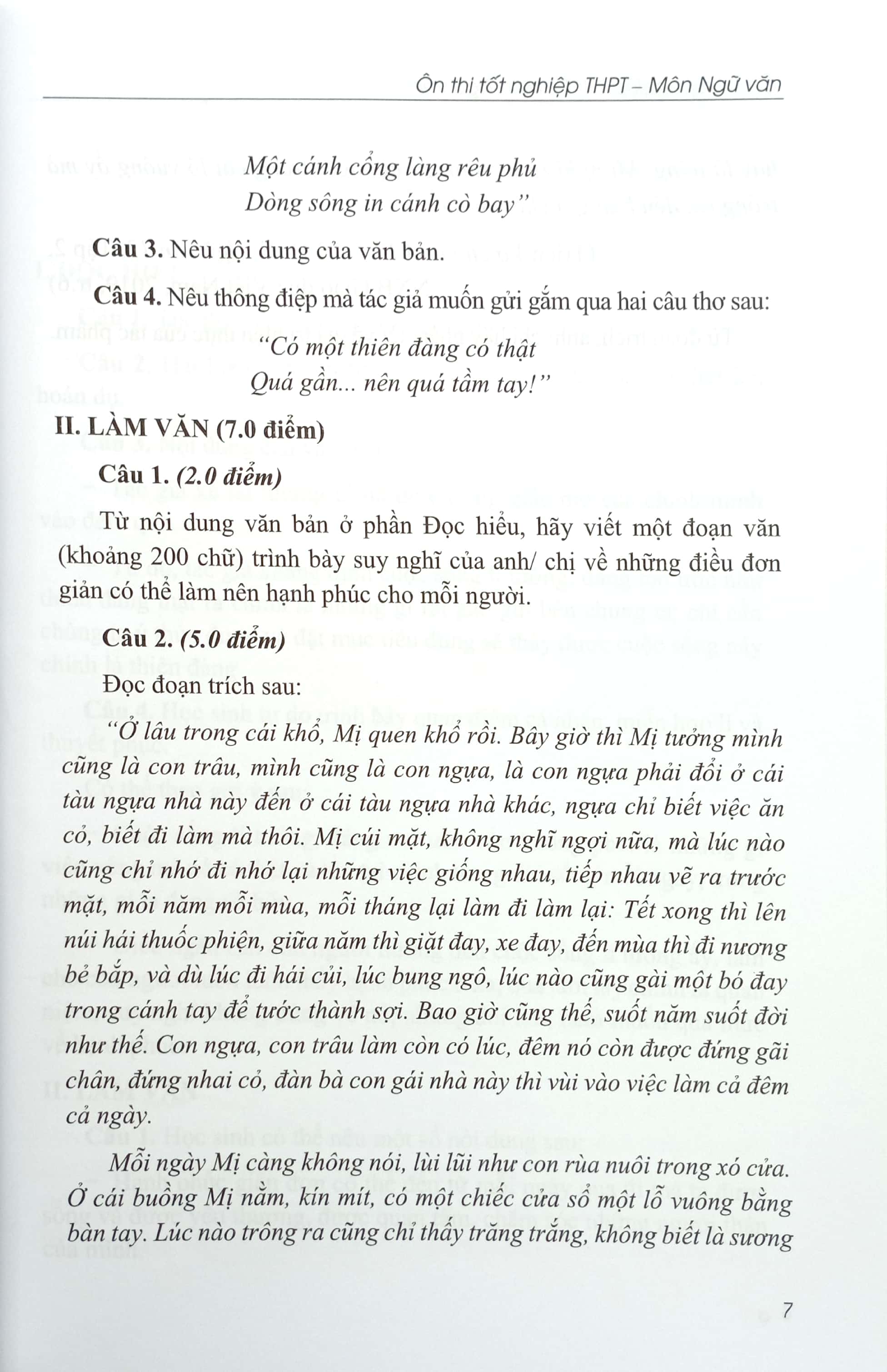 ôn thi tốt nghiệp thpt môn ngữ văn