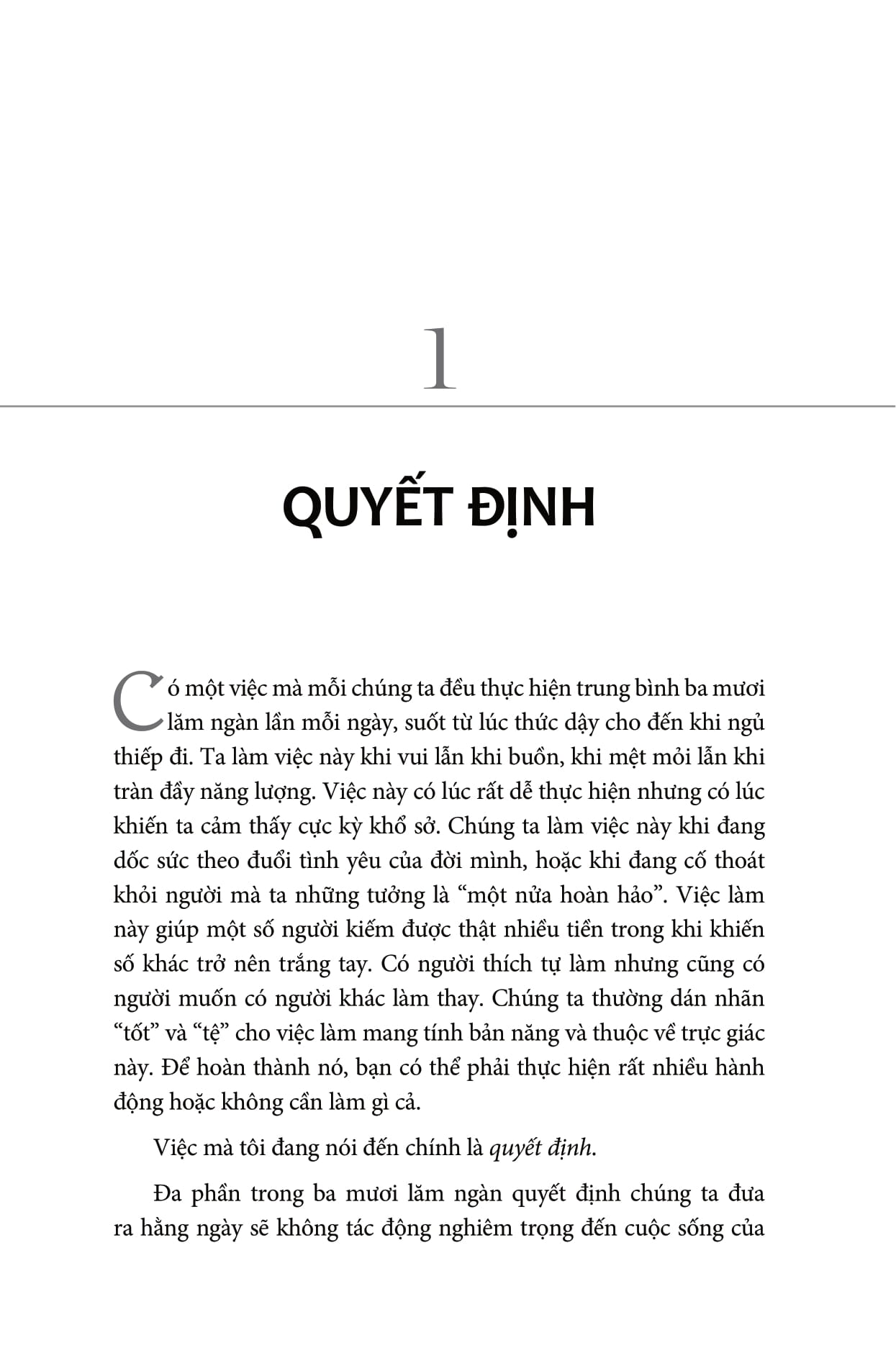 one decision - kỹ năng ra quyết định sáng suốt