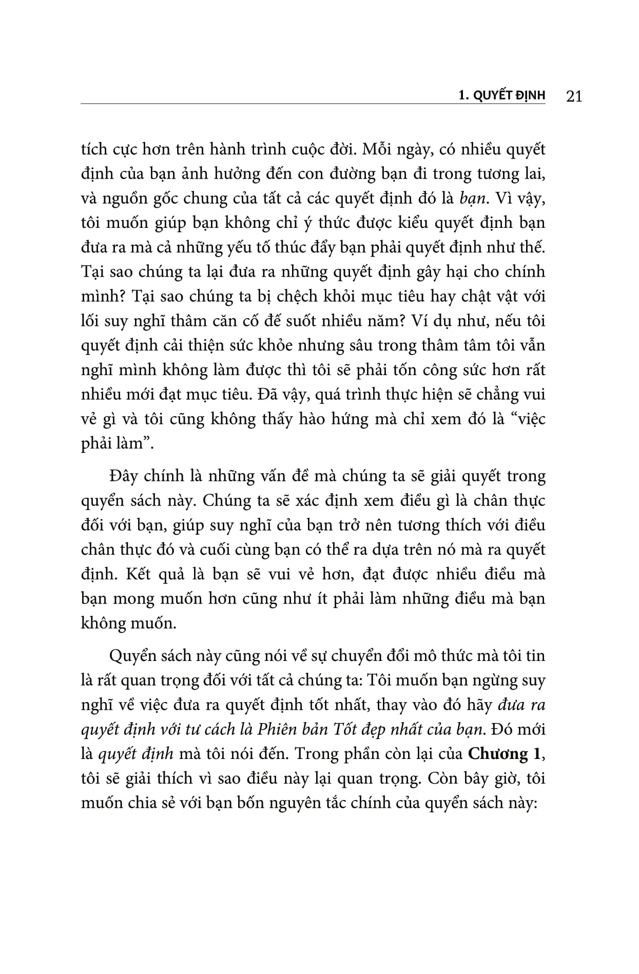 one decision - kỹ năng ra quyết định sáng suốt