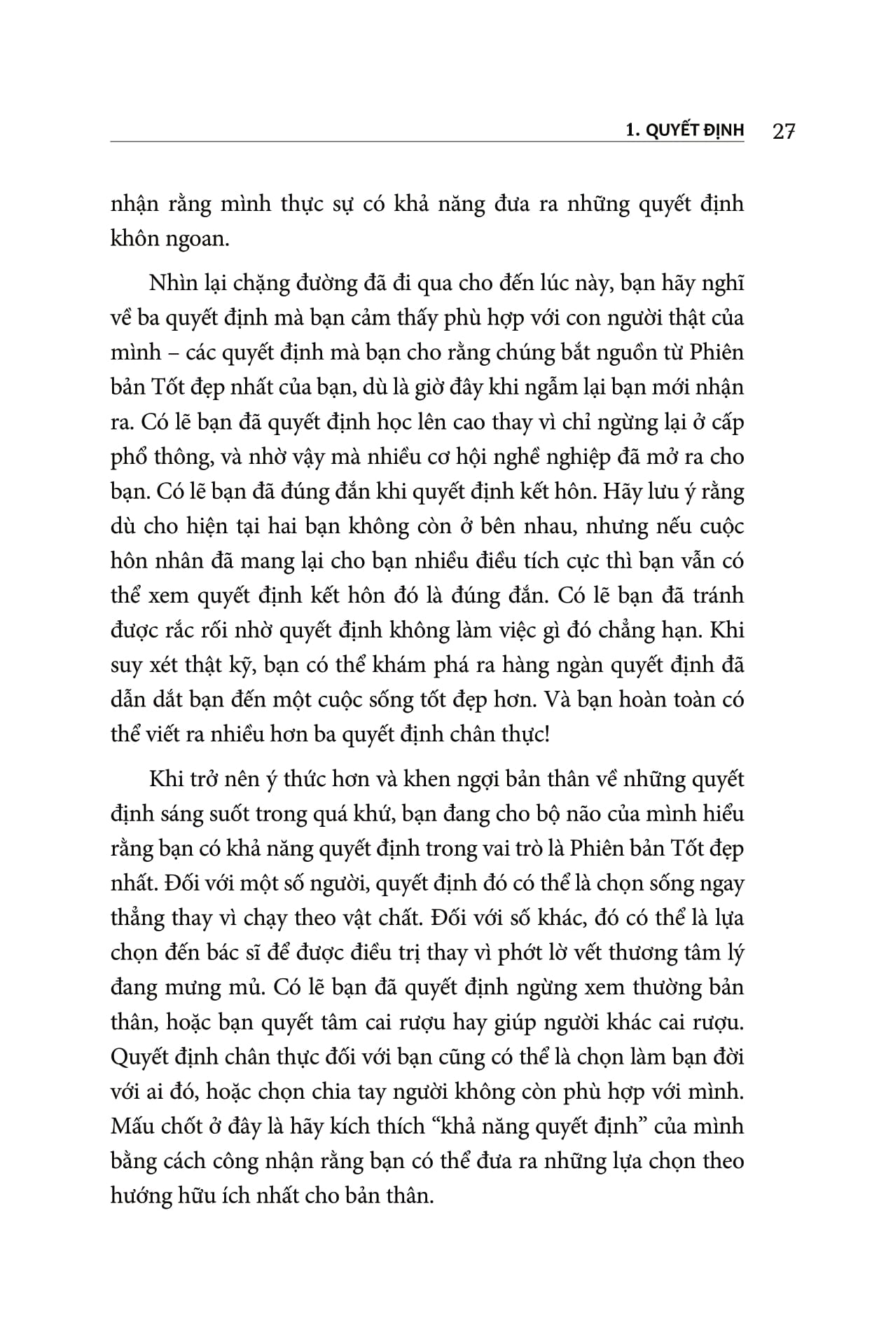 one decision - kỹ năng ra quyết định sáng suốt