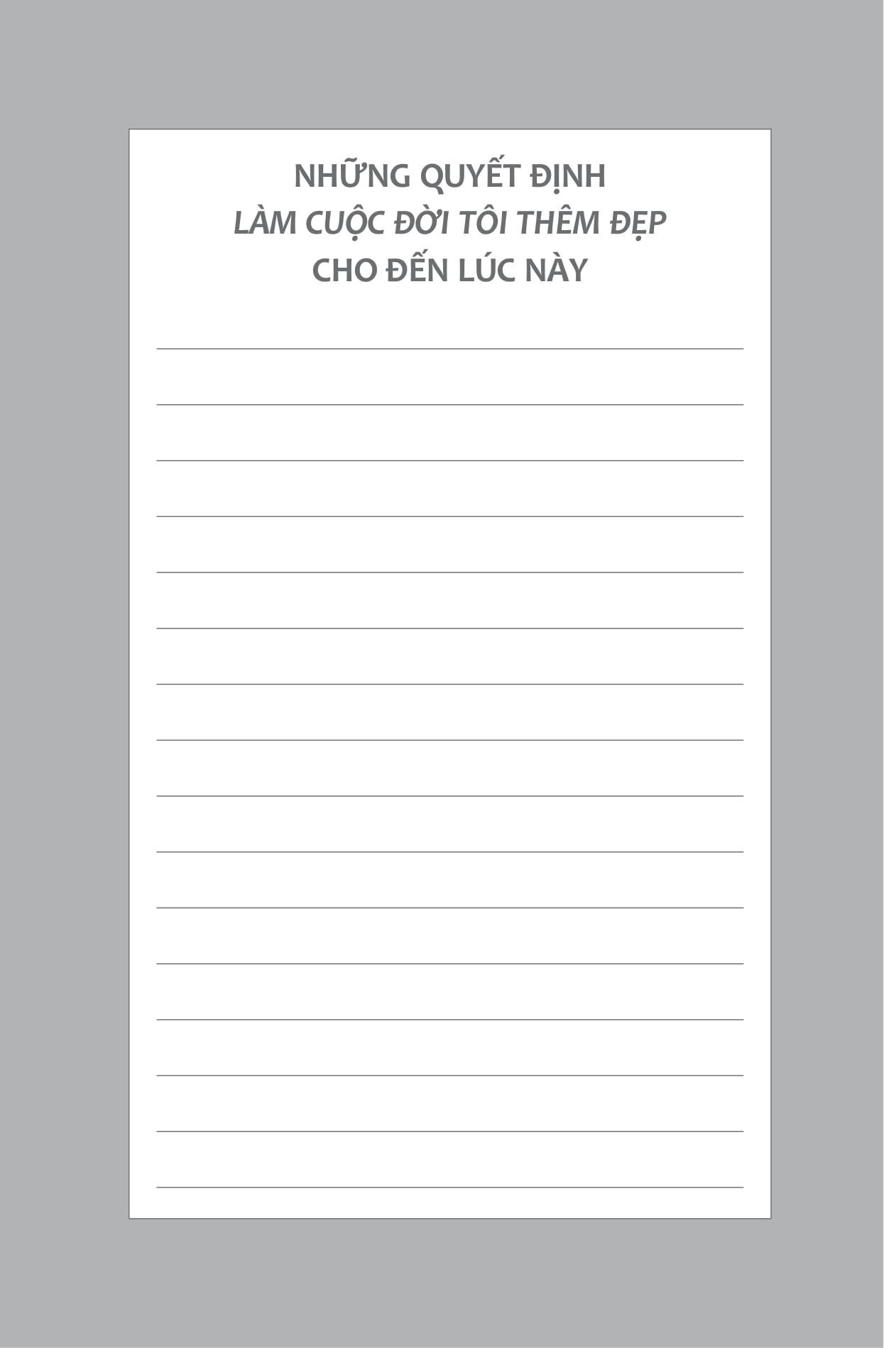 one decision - kỹ năng ra quyết định sáng suốt