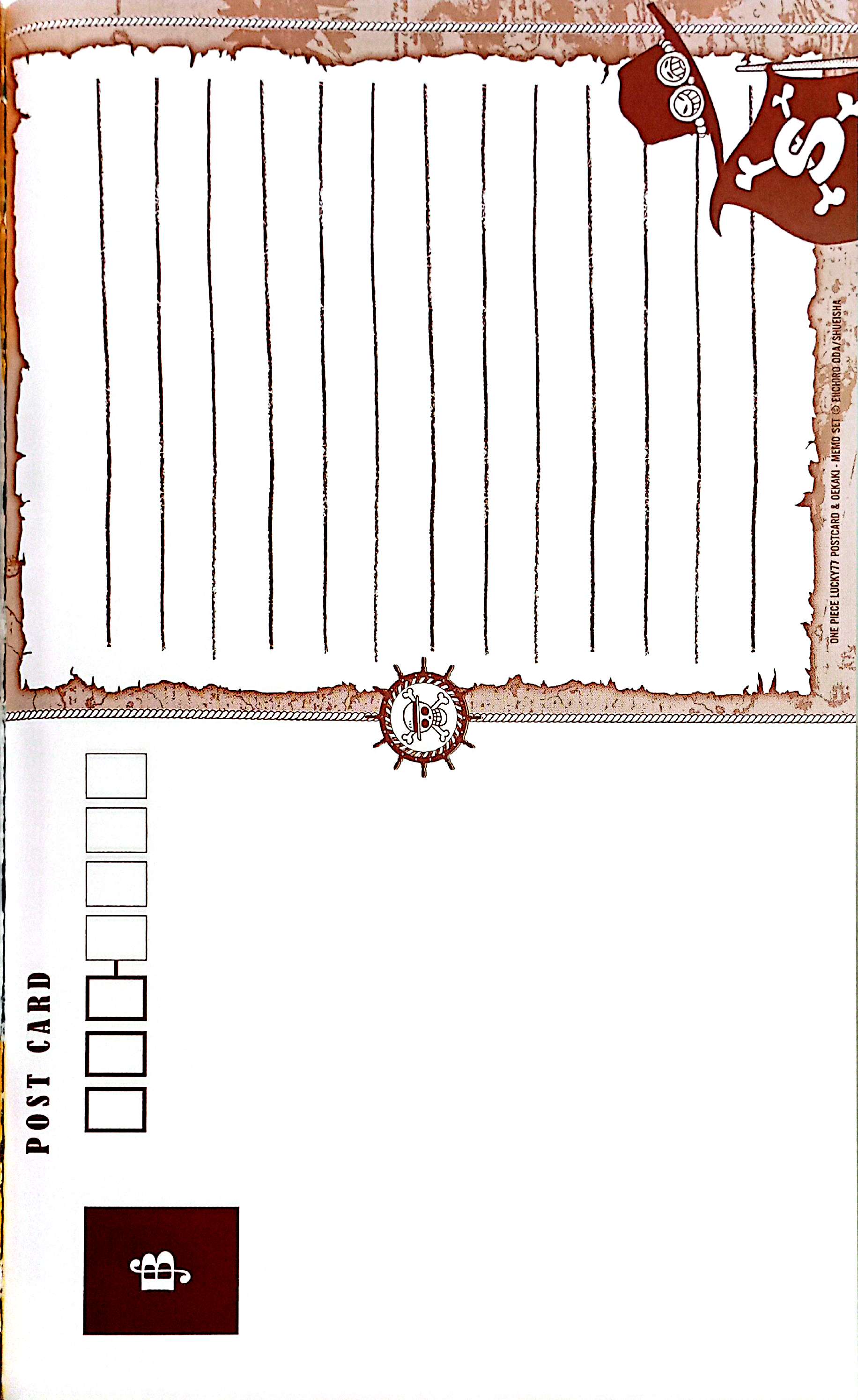 One Piece Lucky 77 - Bo Suu Tap Postcard Va Giay Nhan Kem Tranh Ve (Tai Ban 2025)