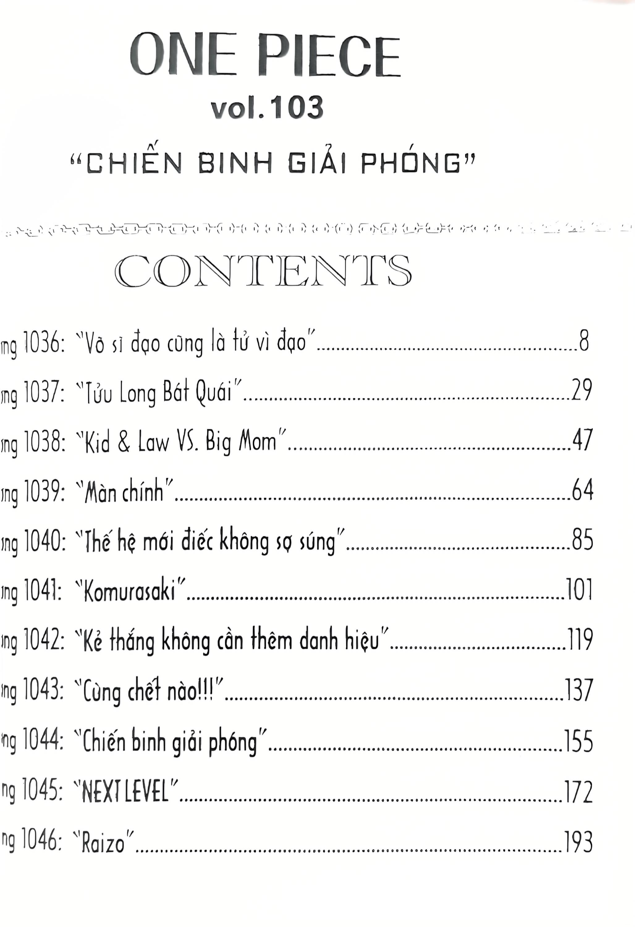 one piece - tập 103 - “chiến binh giải phóng” (tái bản 2025)