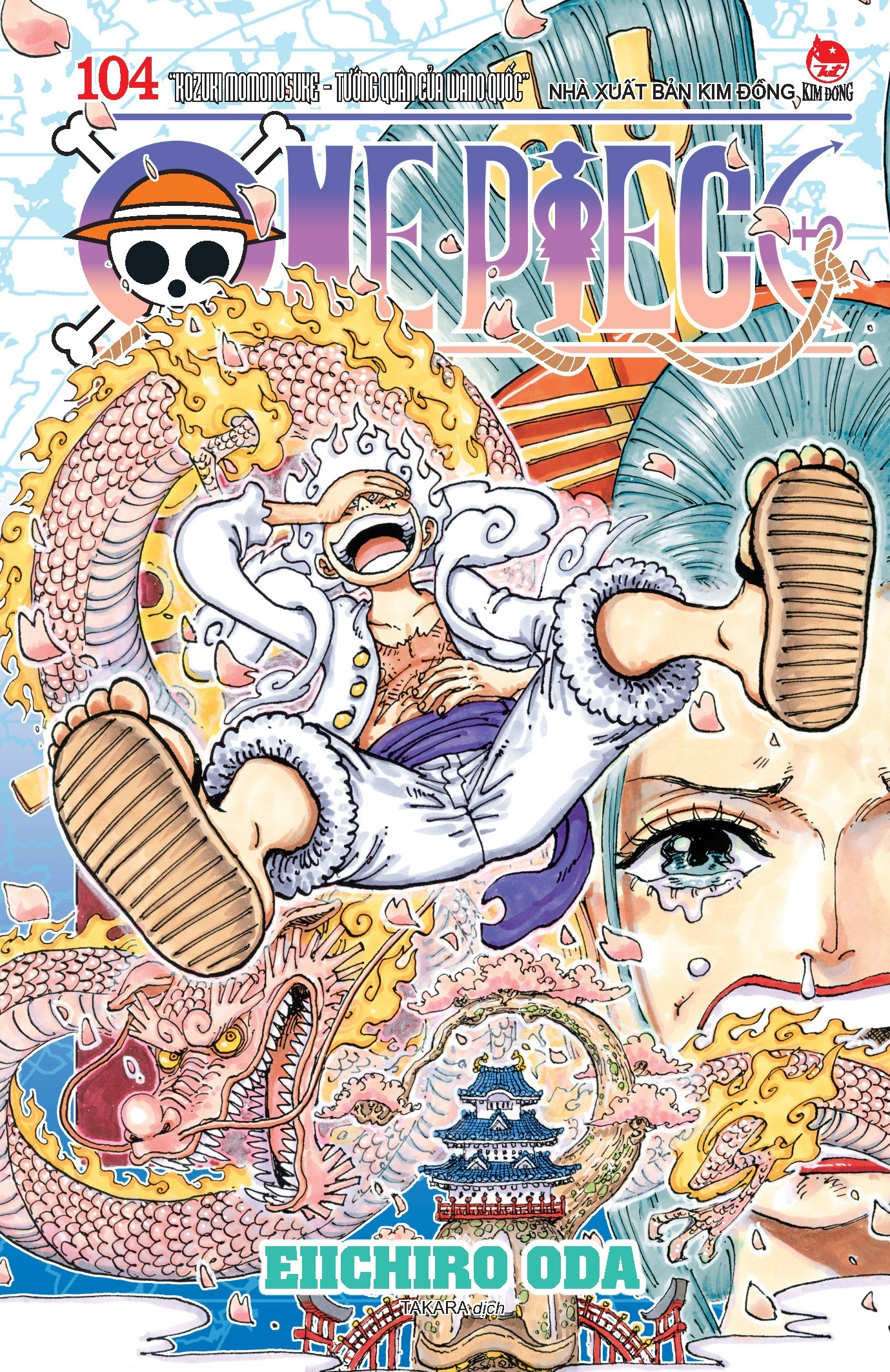 one piece - tập 104 - “kozuki momonosuke - tướng quân của wano quốc” - bản bìa gập