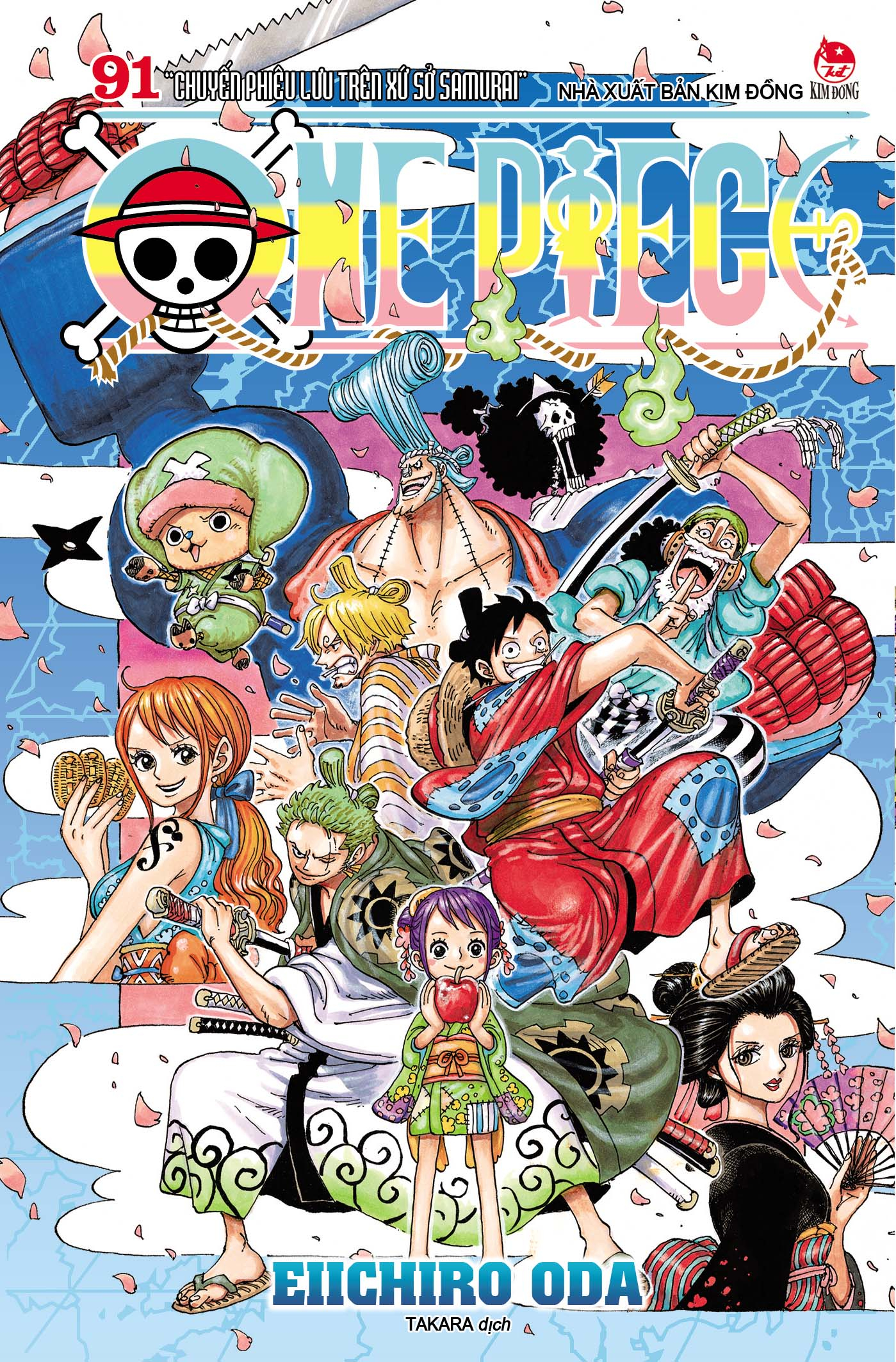 one piece - tập 91 - chuyến phiêu lưu trên xứ sở samurai (tái bản 2025)