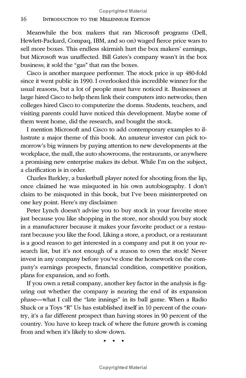 one up on wall street: how to use what you already know to make money in the market