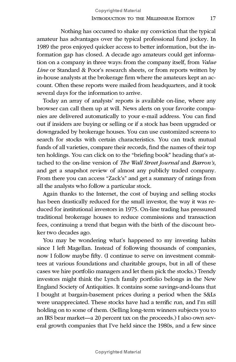 one up on wall street: how to use what you already know to make money in the market