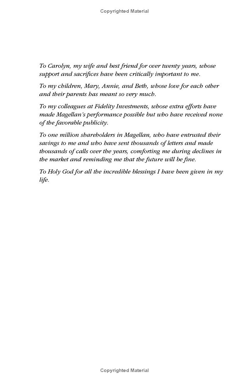 one up on wall street: how to use what you already know to make money in the market