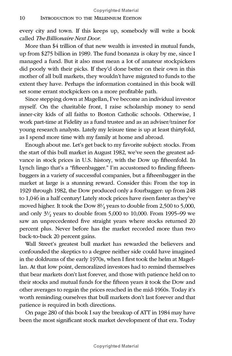 one up on wall street: how to use what you already know to make money in the market