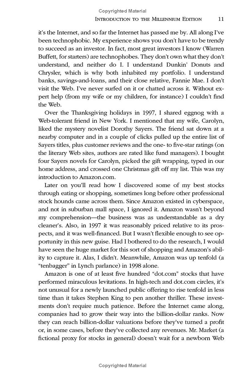 one up on wall street: how to use what you already know to make money in the market