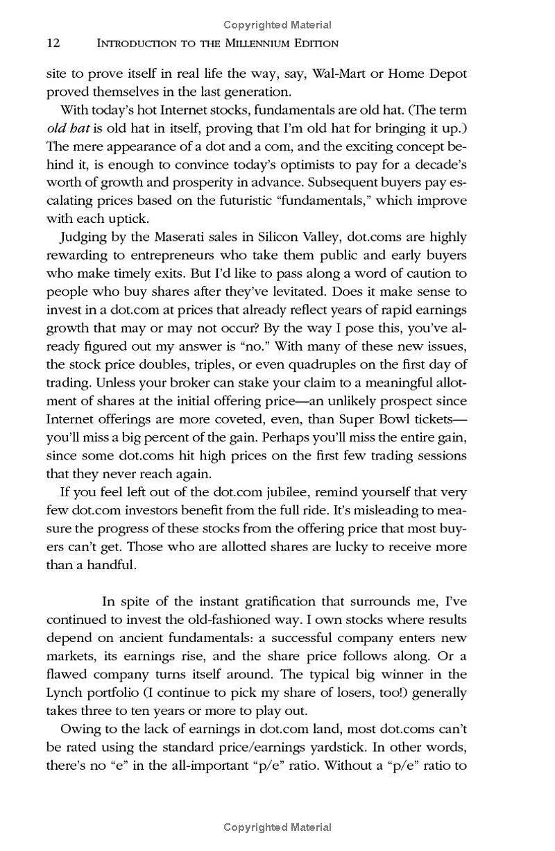 one up on wall street: how to use what you already know to make money in the market