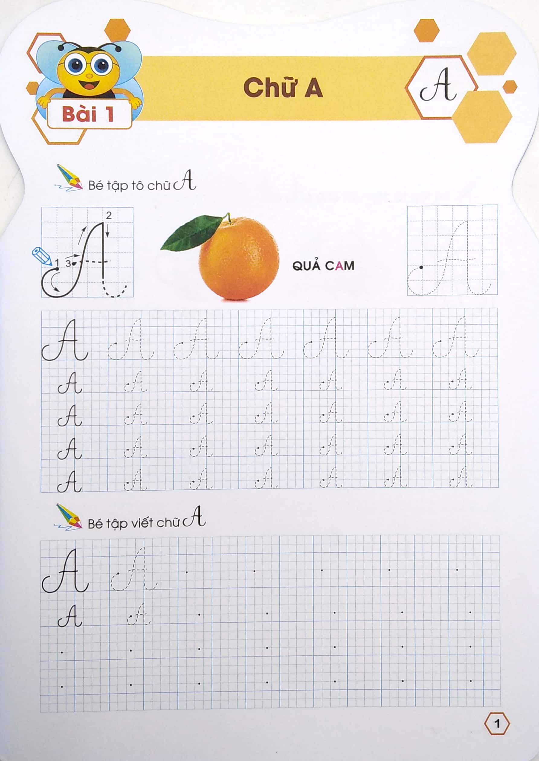 ong con chăm chỉ - tập tô chữ hoa