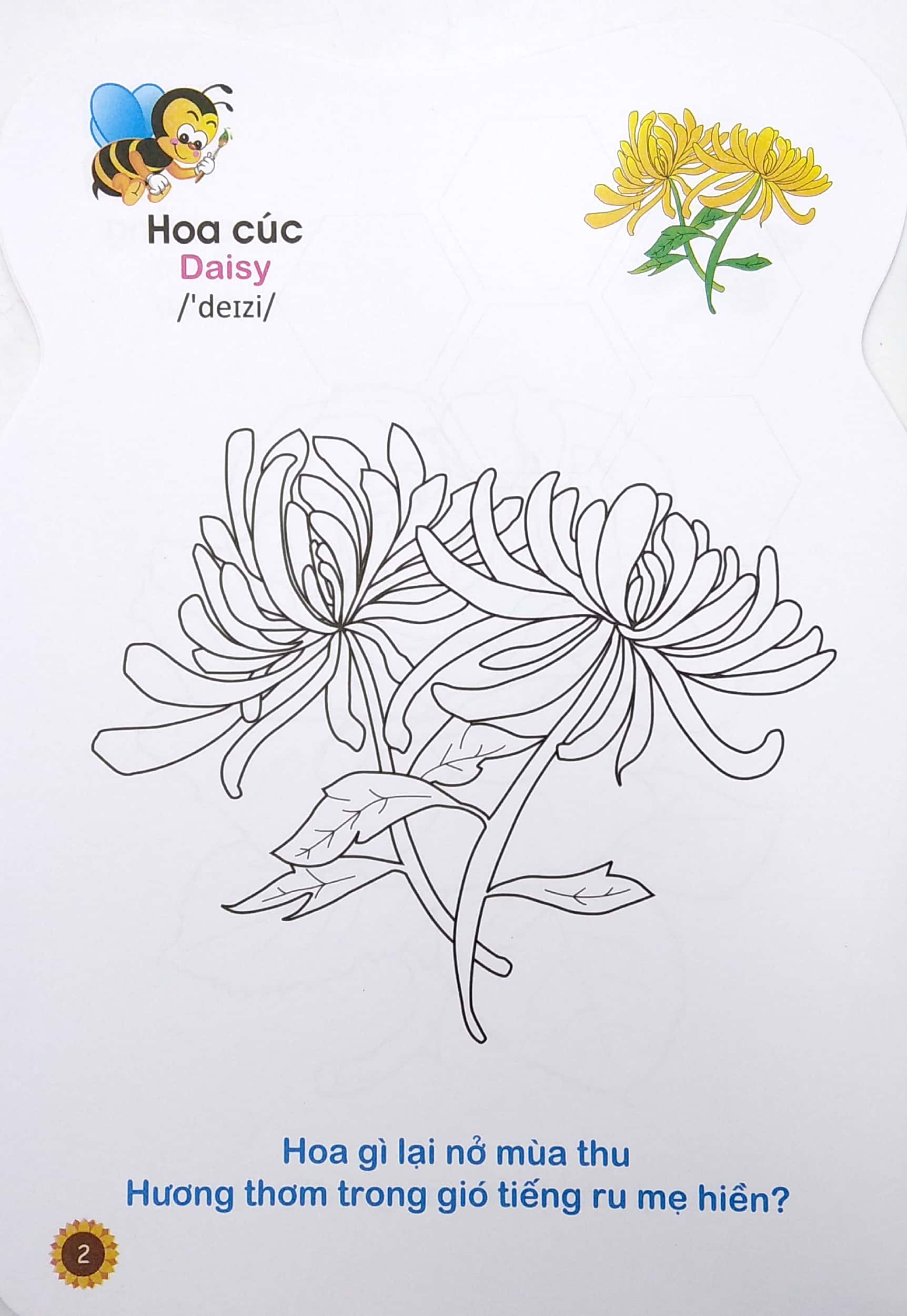 ong con chăm chỉ - tô màu các loài hoa, quả