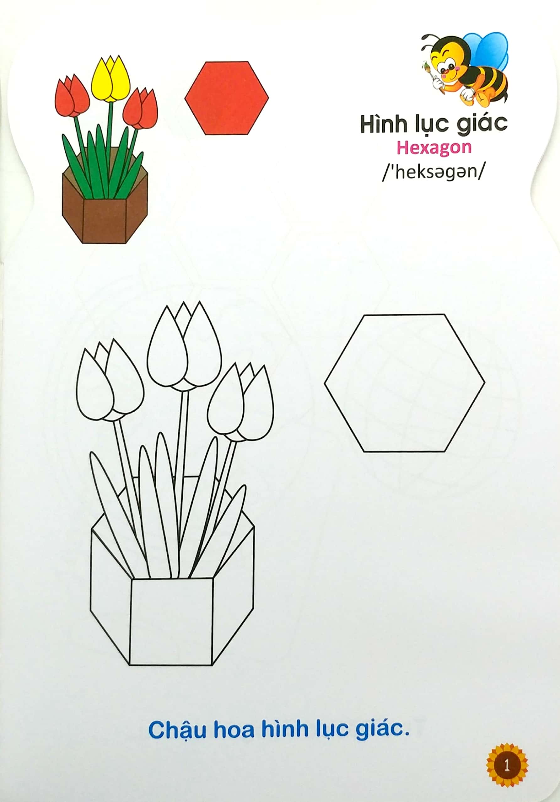 ong con chăm chỉ - tô màu hình dạng và đồ vật