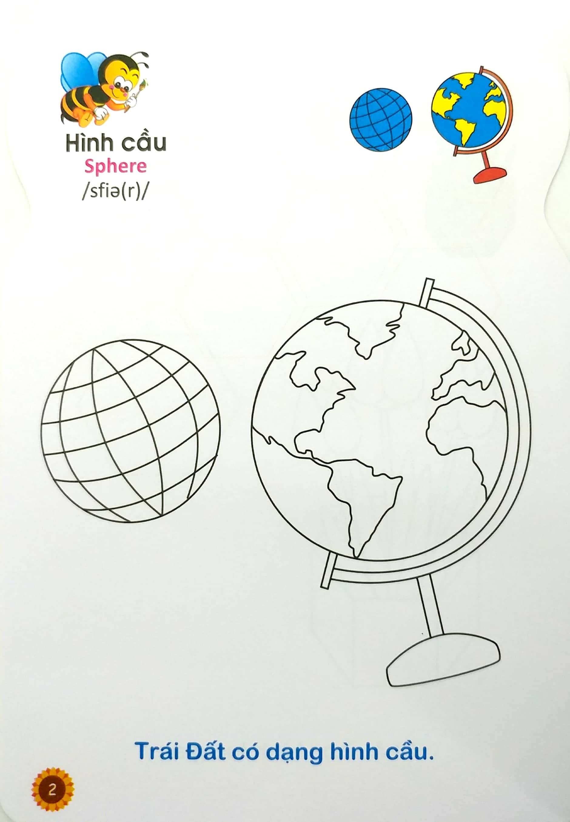 ong con chăm chỉ - tô màu hình dạng và đồ vật