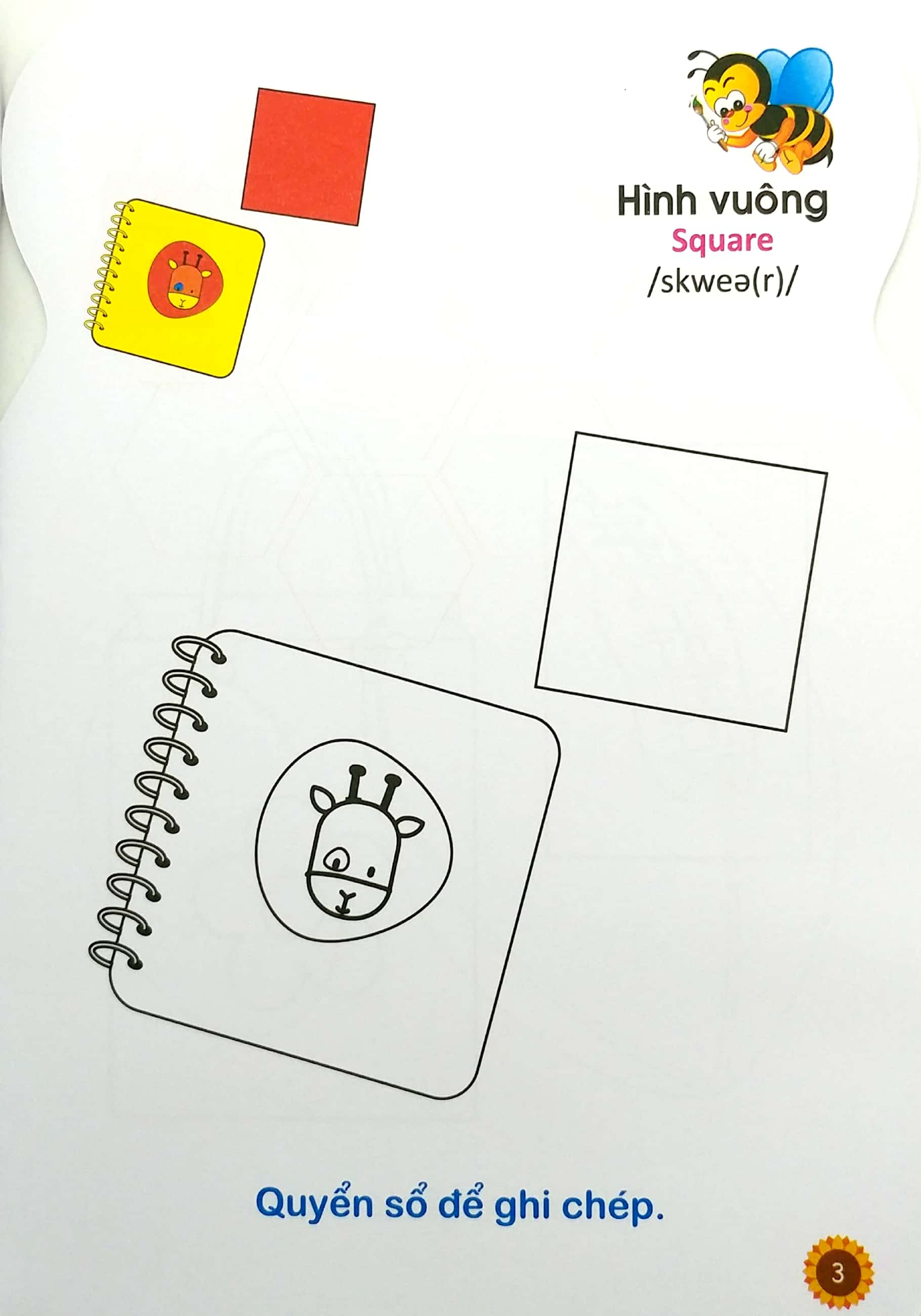 ong con chăm chỉ - tô màu hình dạng và đồ vật