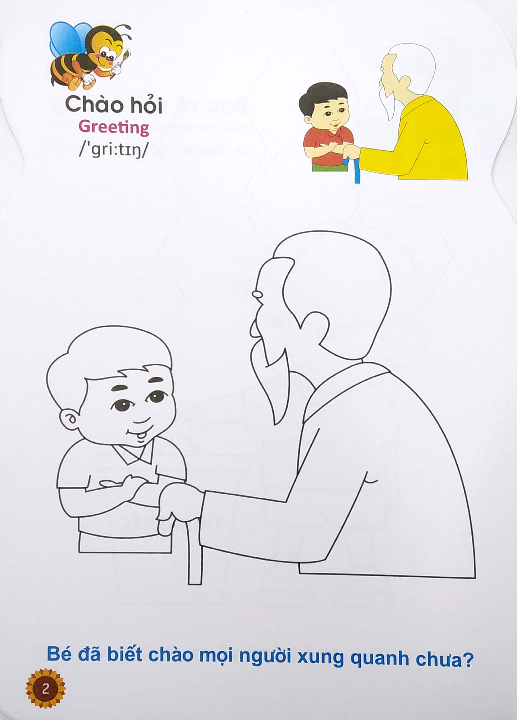 ong con chăm chỉ - tô màu kỹ năng sống cho bé