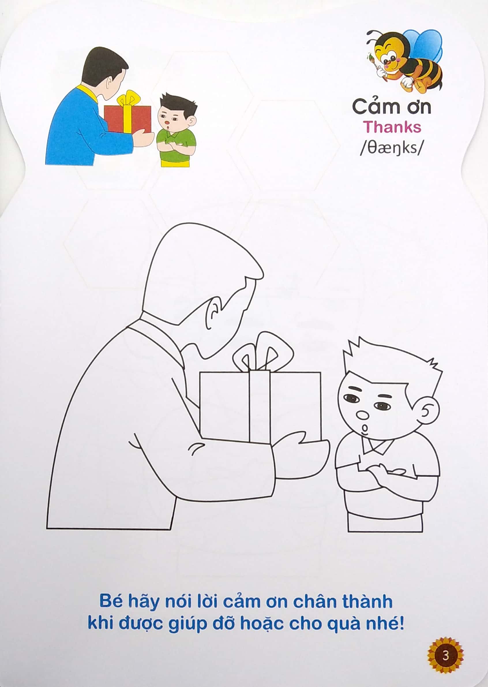 ong con chăm chỉ - tô màu kỹ năng sống cho bé