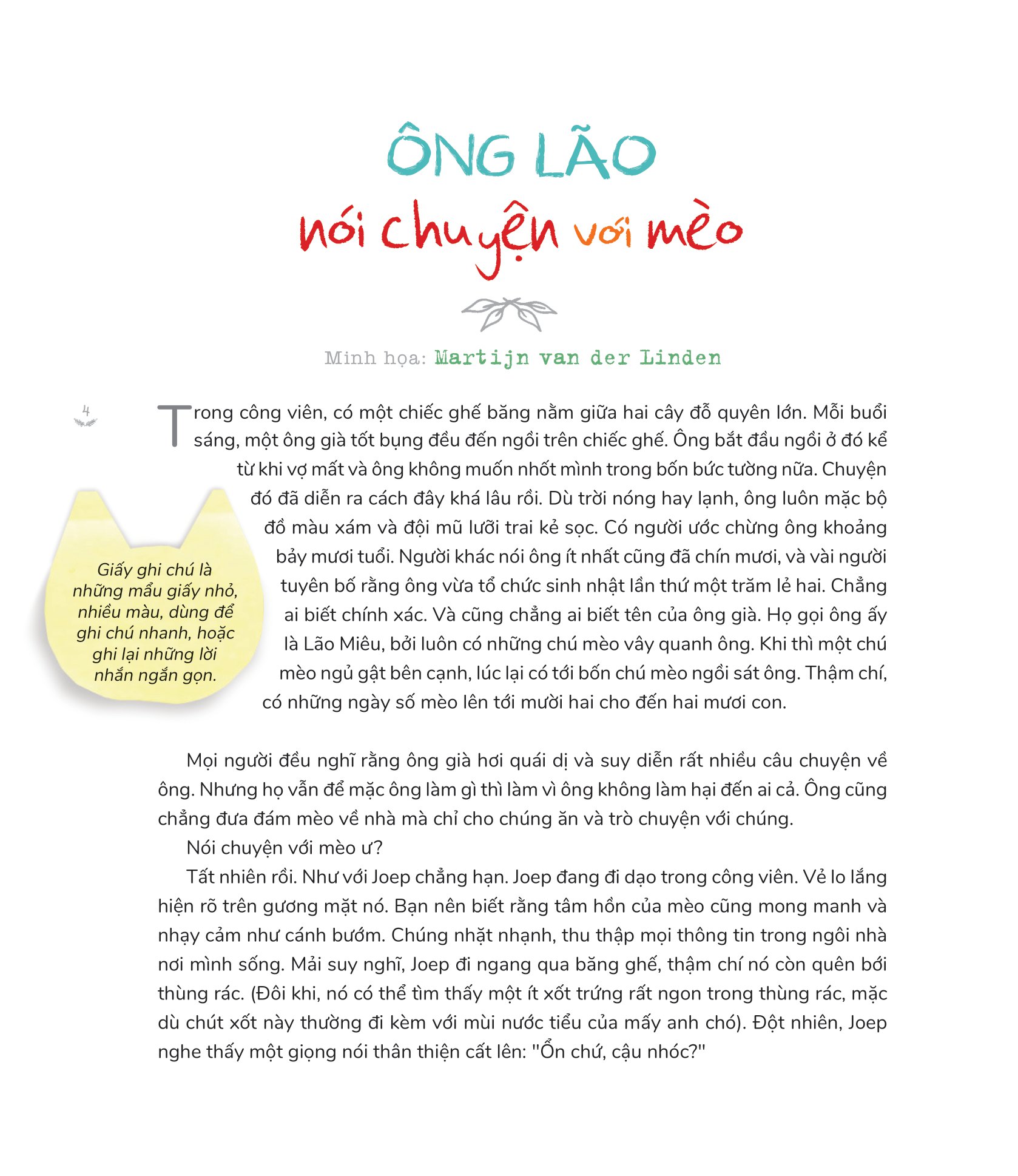 ông lão nói chuyện với mèo và các câu chuyện nhỏ - bìa cứng