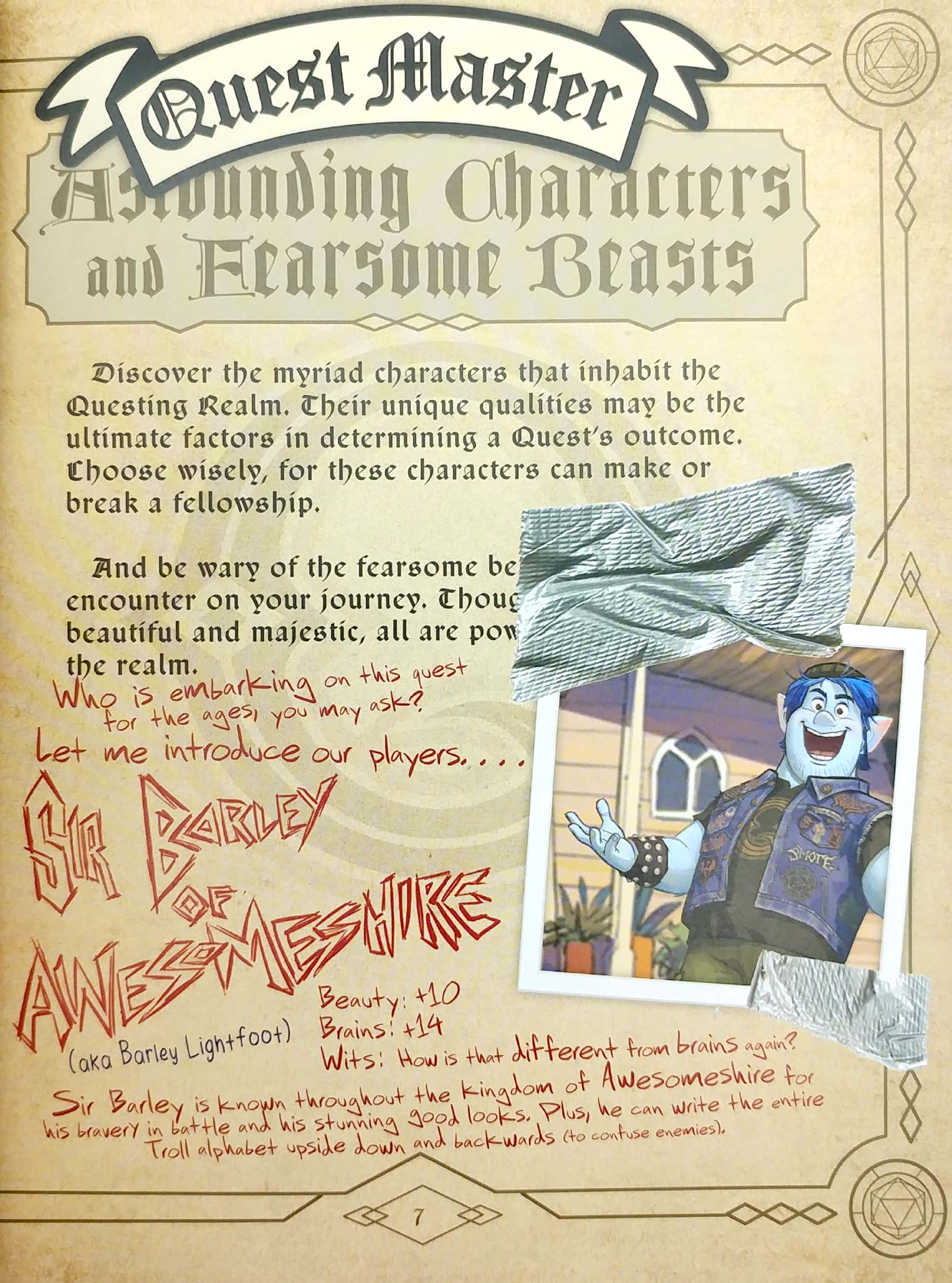 onward: quests of yore (disney pixar)