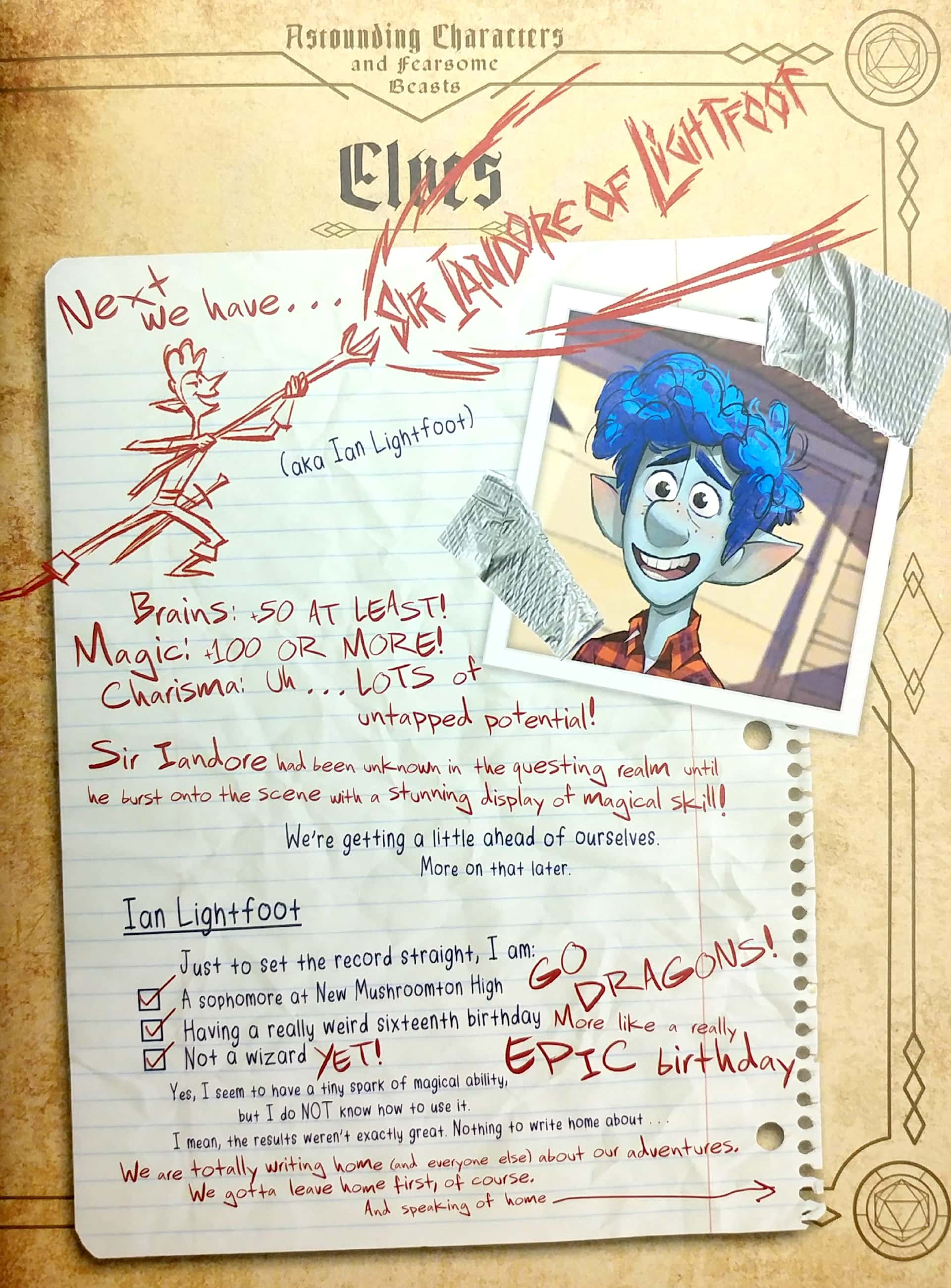 onward: quests of yore (disney pixar)