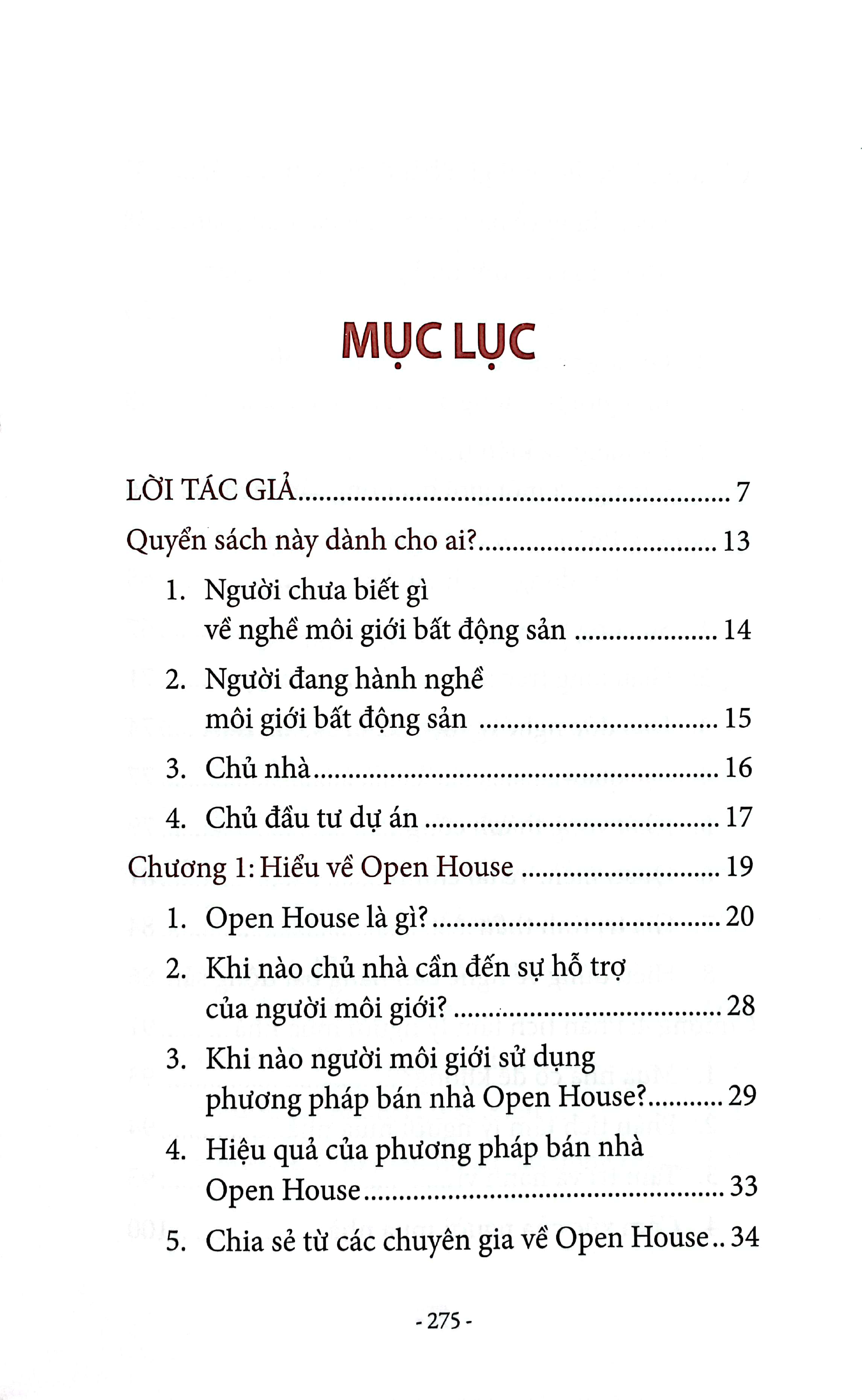 open house - khám phá bí mật bán nhà nhanh