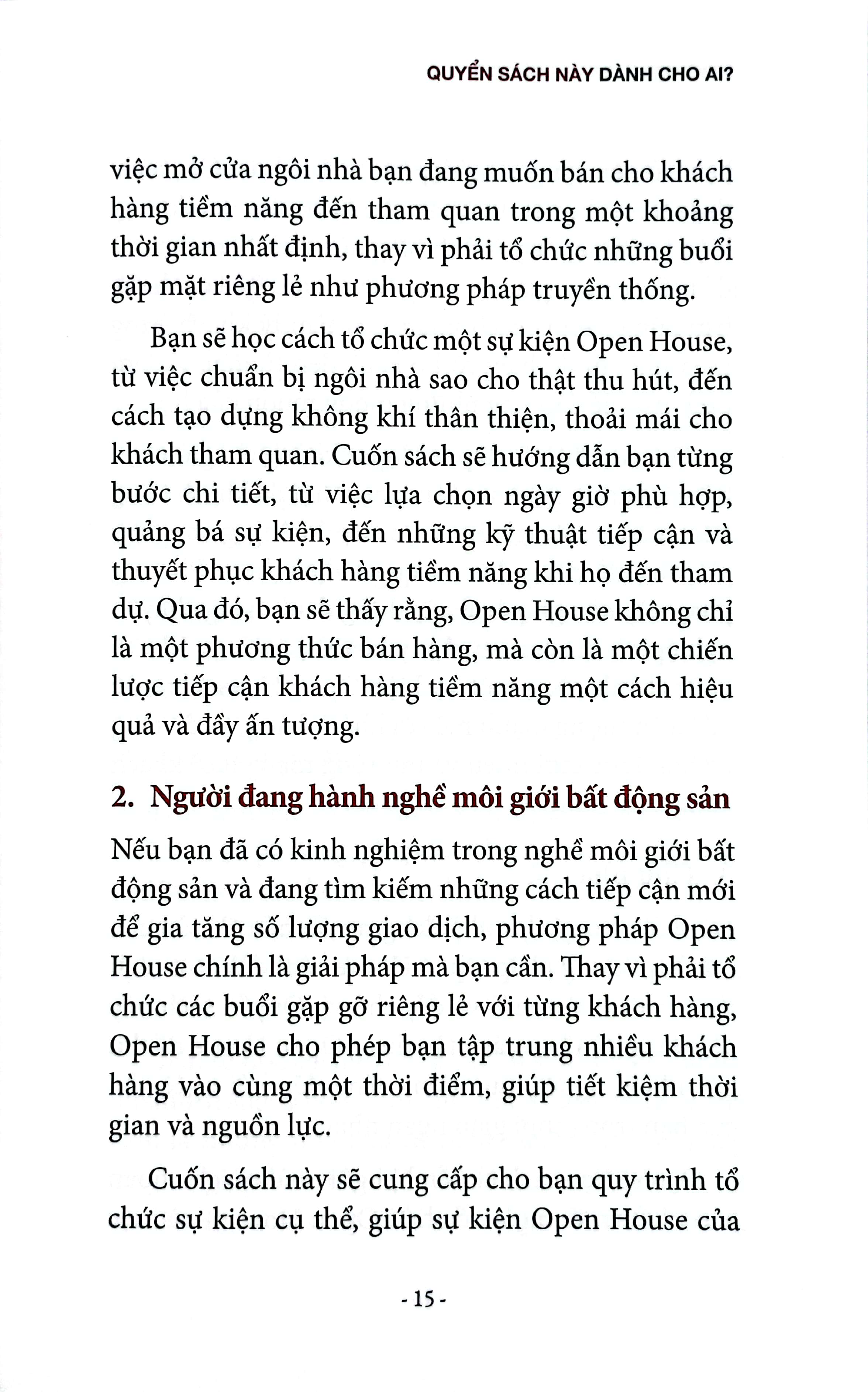 open house - khám phá bí mật bán nhà nhanh