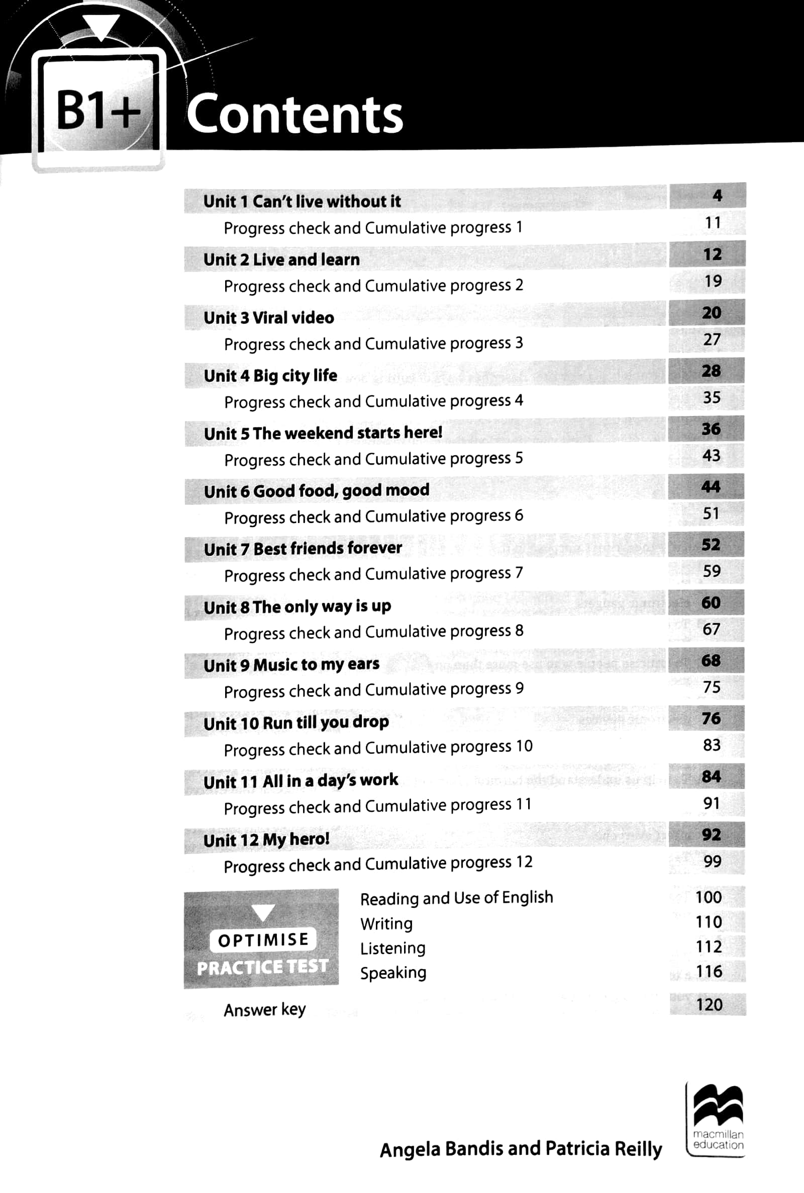 optimise b1+ workbook with key and digital workbook
