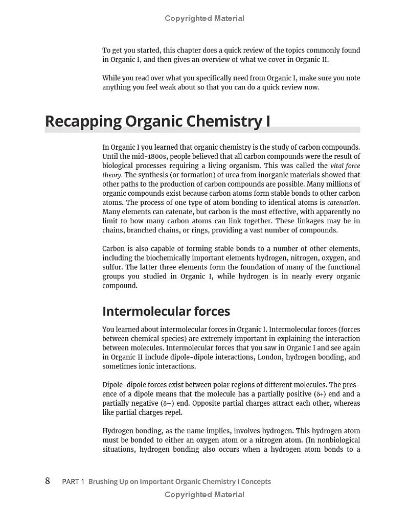 organic chemistry ii for dummies