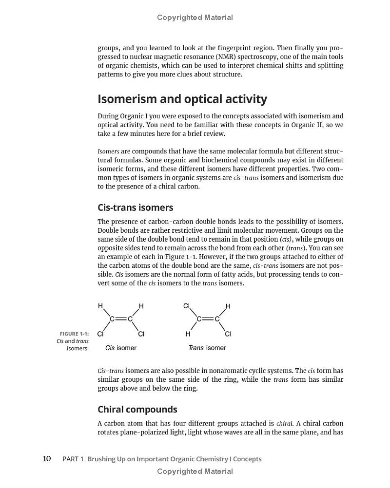 organic chemistry ii for dummies