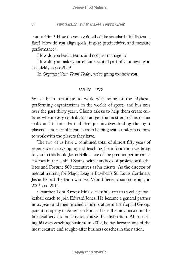 organize your team today: the mental toughness needed to lead highly successful teams