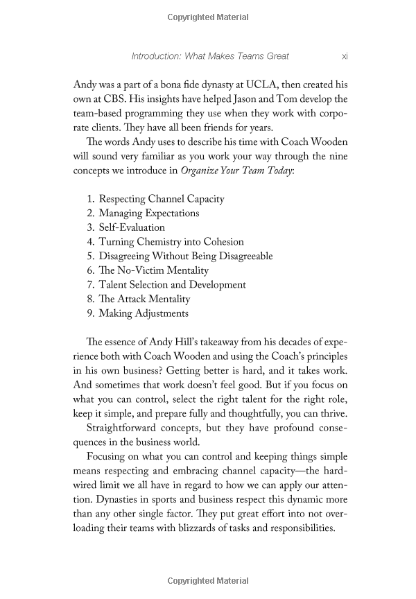 organize your team today: the mental toughness needed to lead highly successful teams