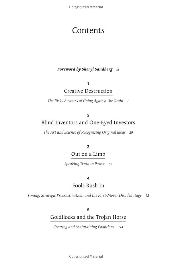 originals: how non-conformists move the world