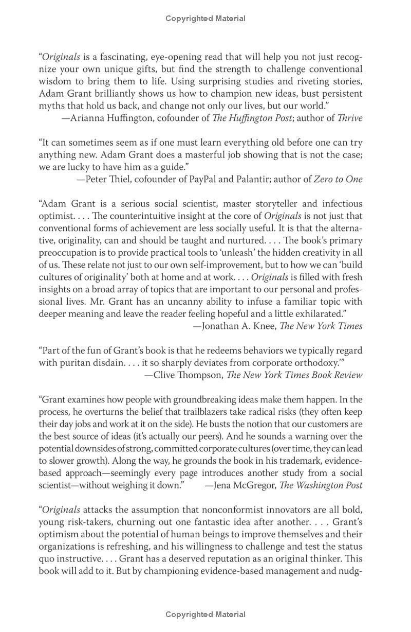 originals: how non-conformists move the world