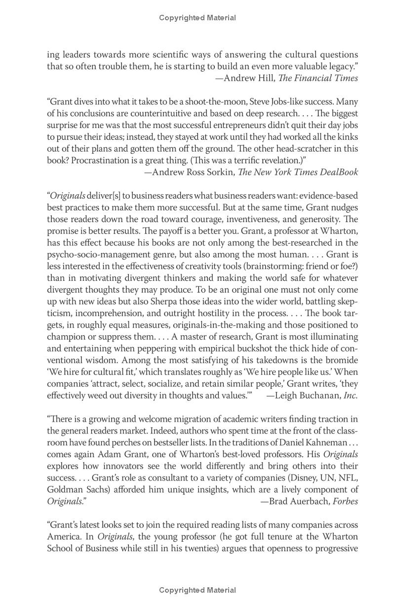 originals: how non-conformists move the world