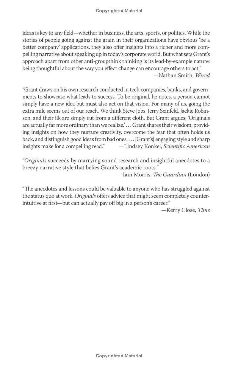 originals: how non-conformists move the world