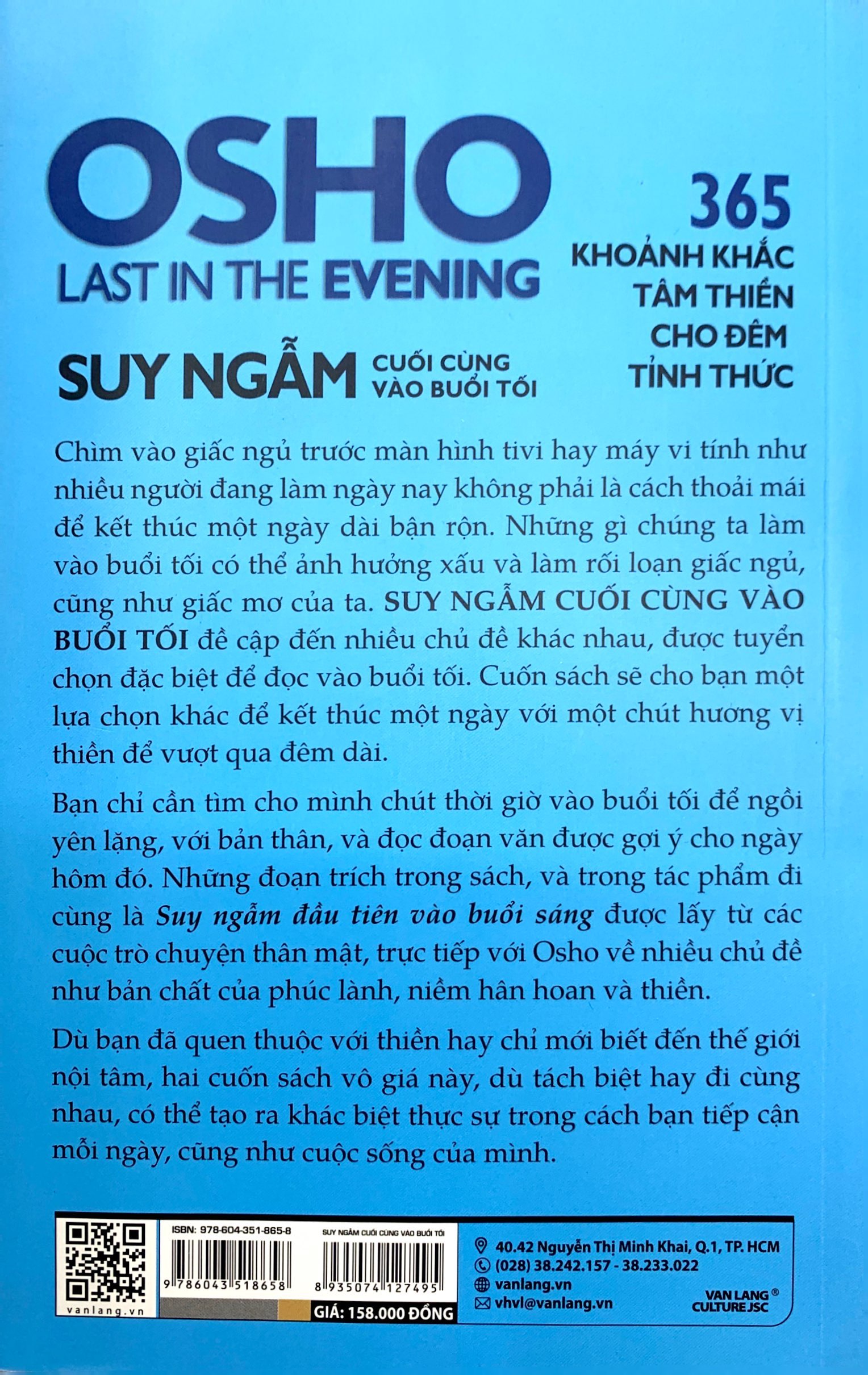osho - suy ngẫm cuối cùng vào buổi tối - 365 khoảnh khắc tâm thiền cho đêm tỉnh thức (tái bản 2022)