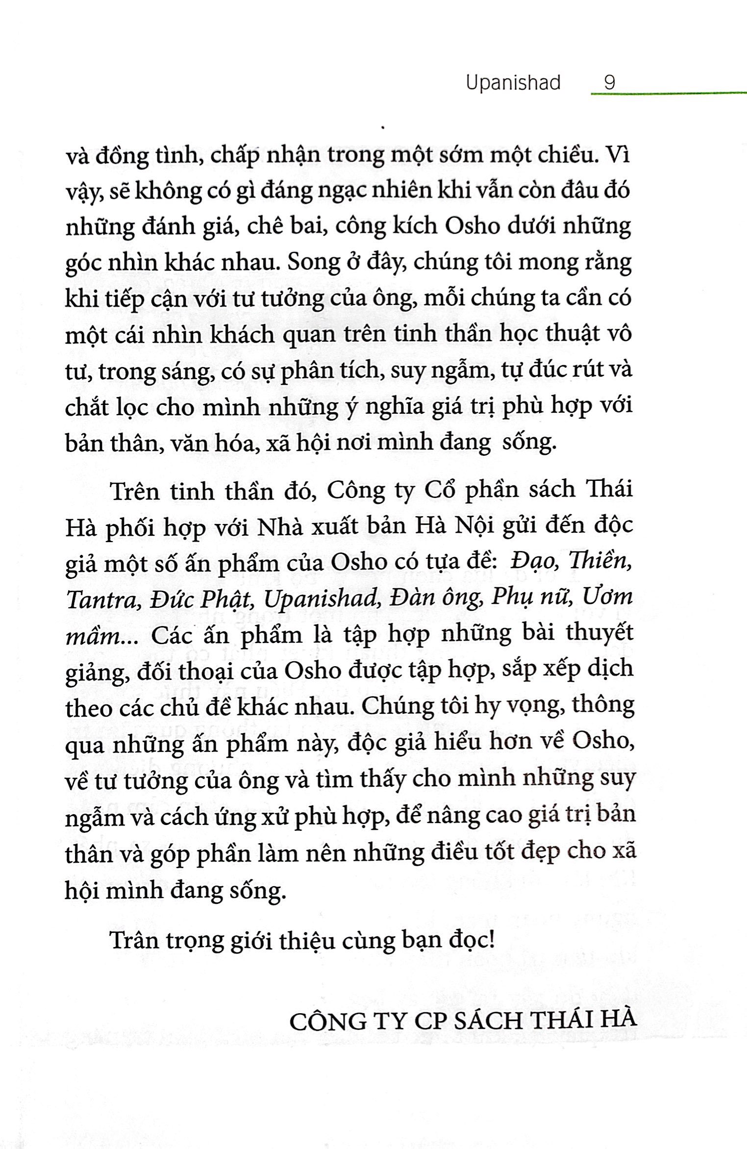 osho - upanishad - cốt tủy của giáo huấn (tái bản 2022)