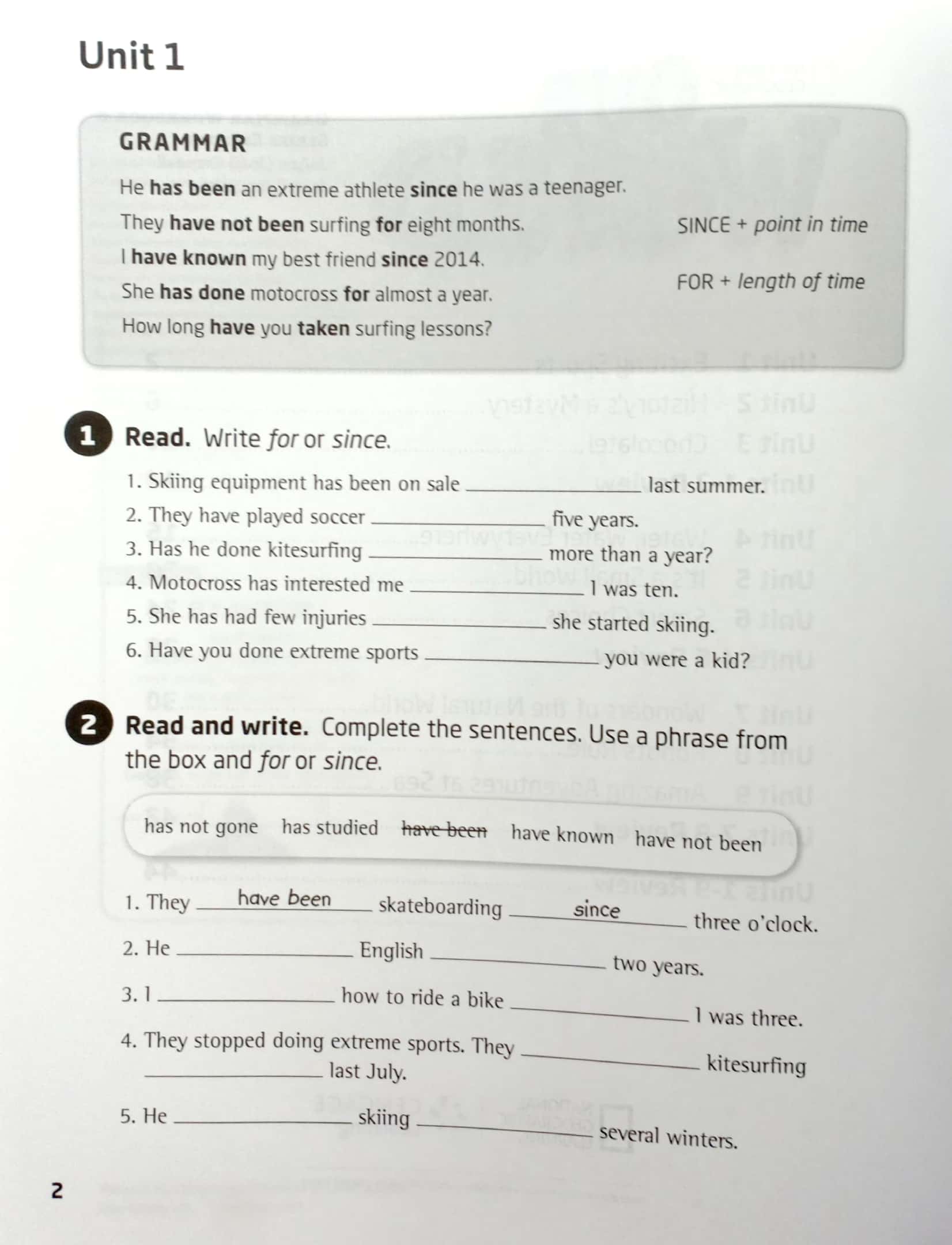 our world 6: grammar workbook