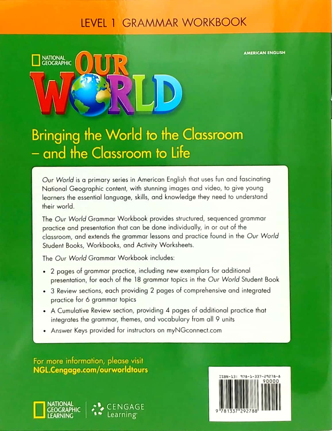 our world ame 1 grammar workbook