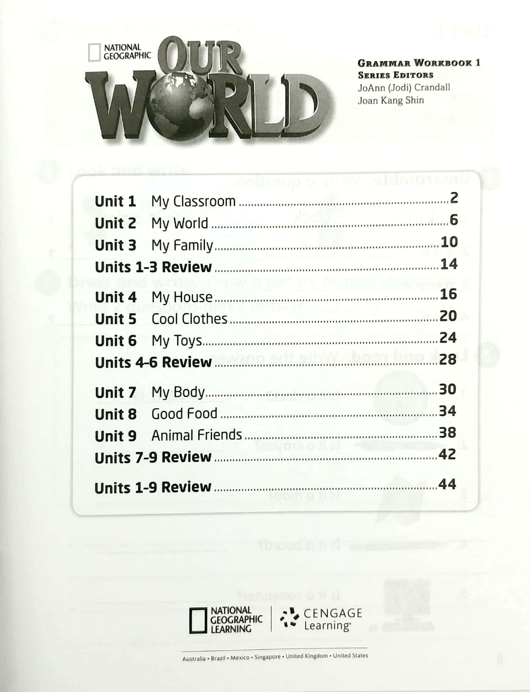 our world ame 1 grammar workbook