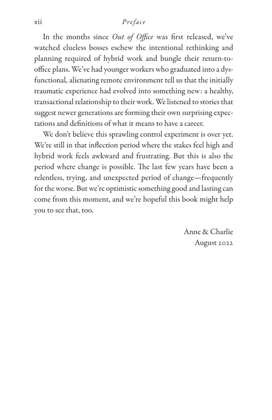 out of office - unlocking the power and potential of hybrid work