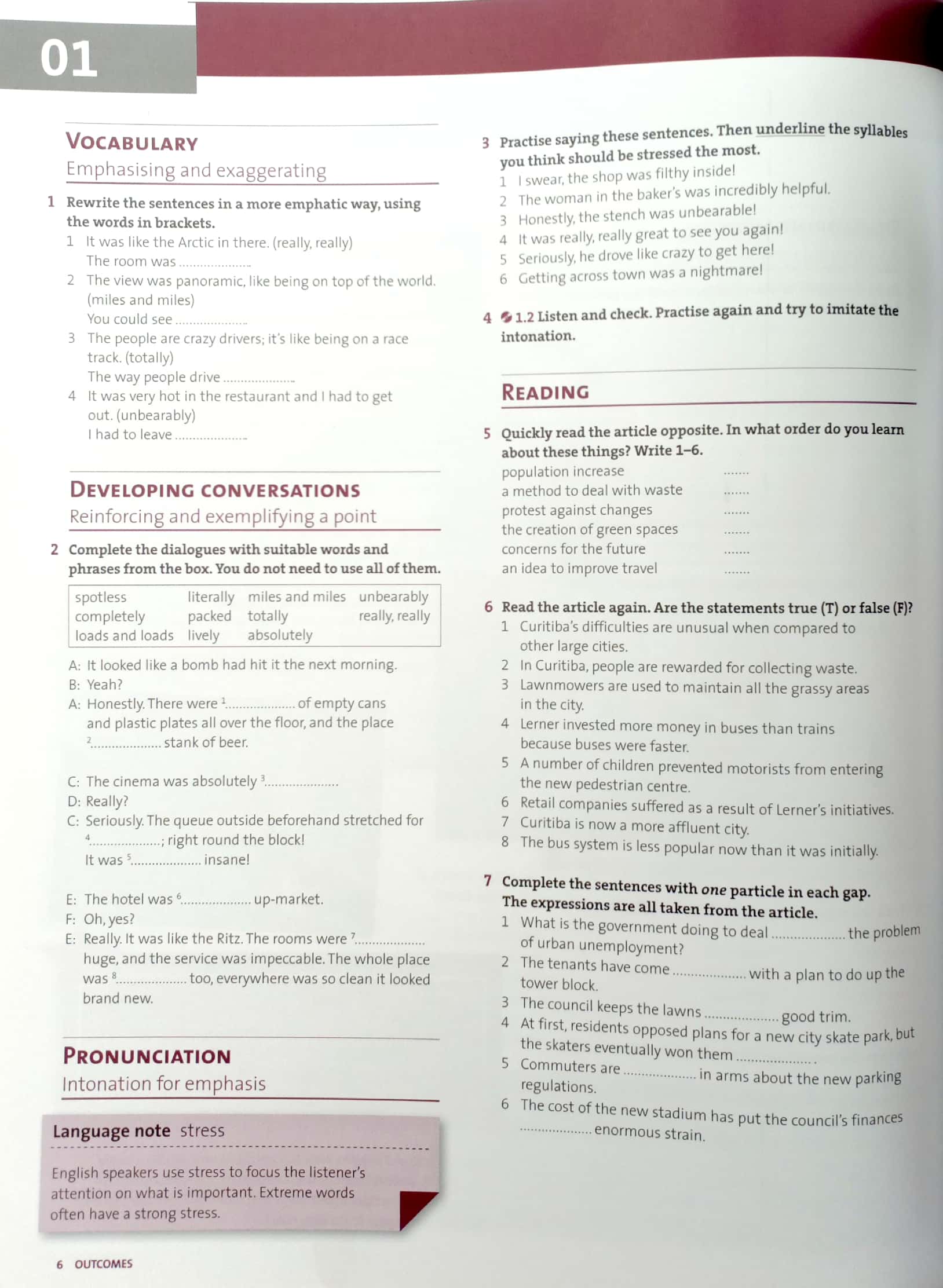 outcomes advanced: workbook