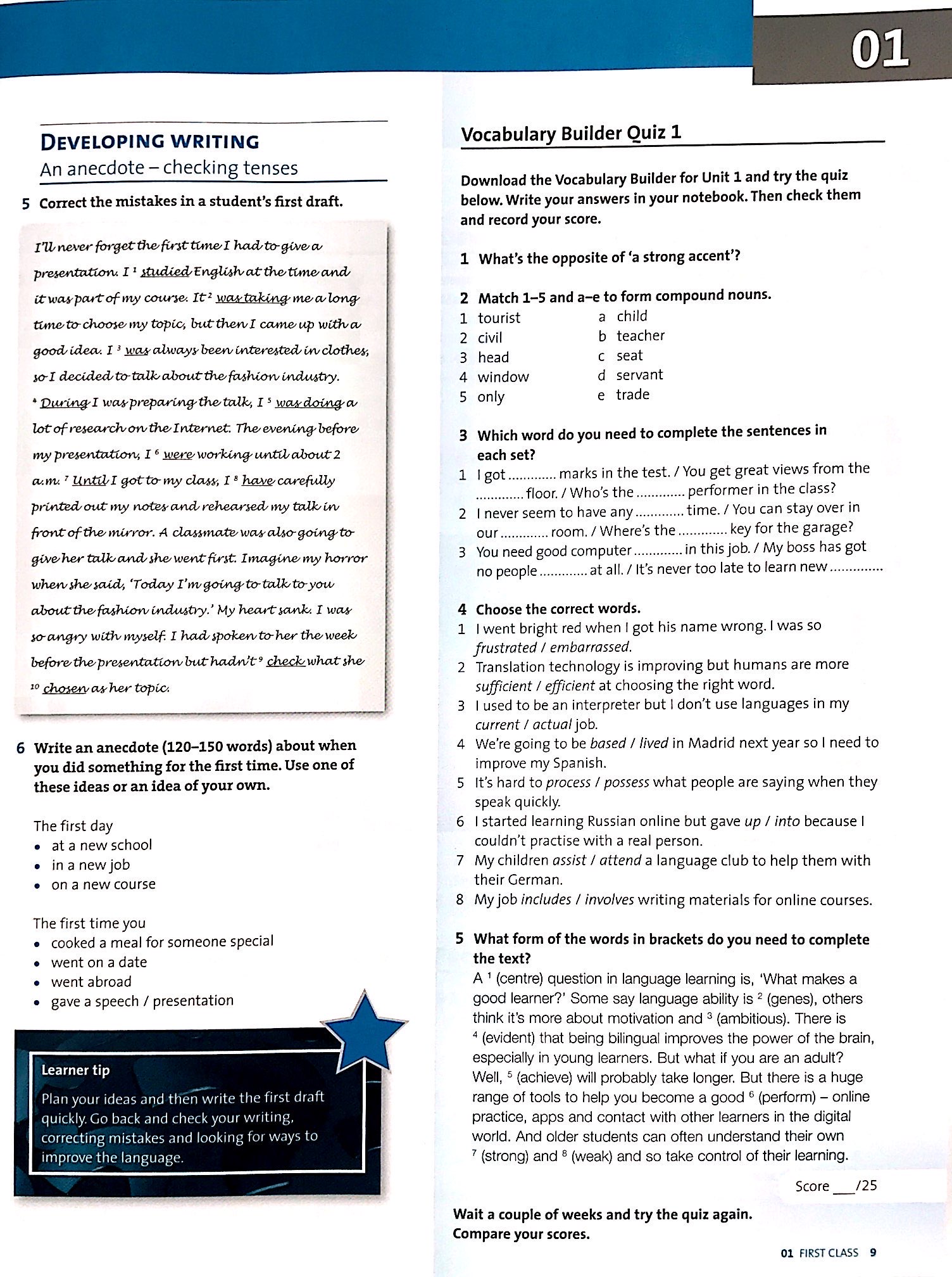 outcomes intermediate: workbook