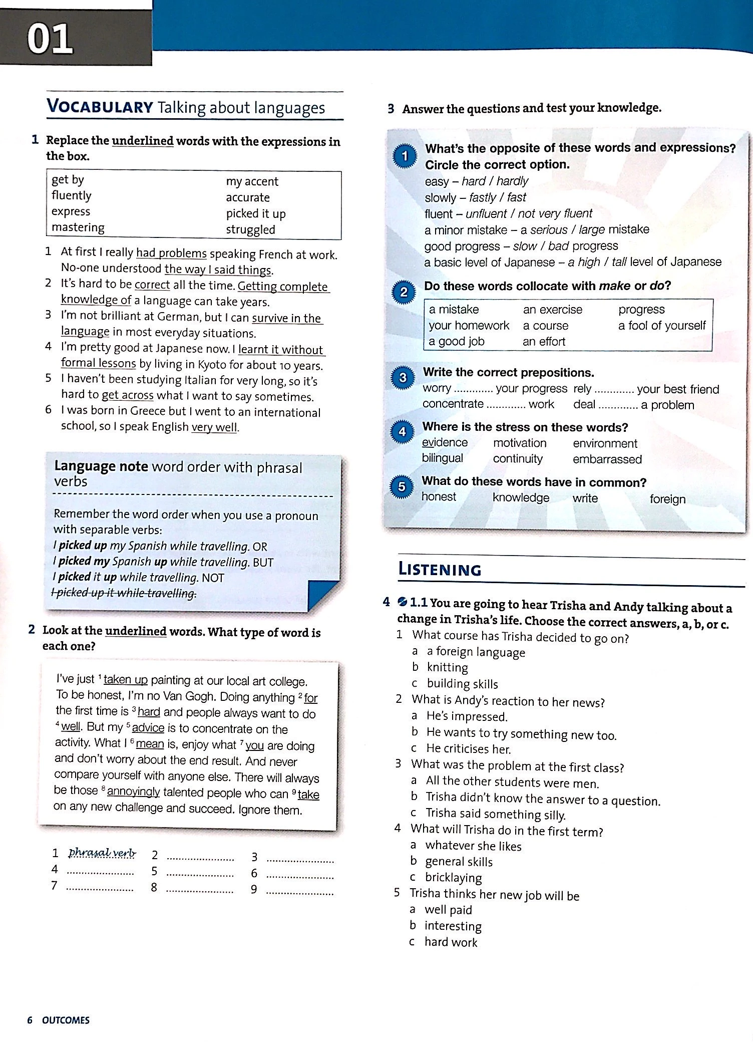 outcomes intermediate: workbook