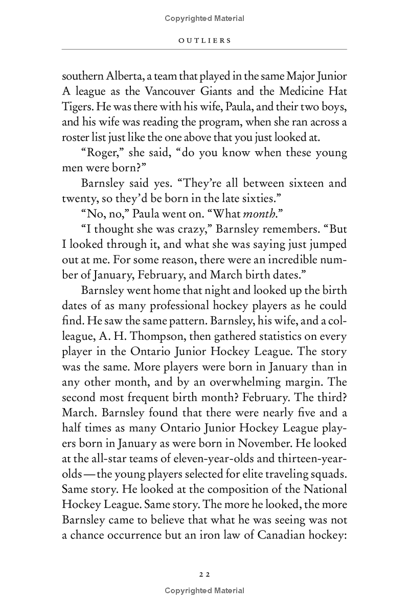 outliers - the story of success