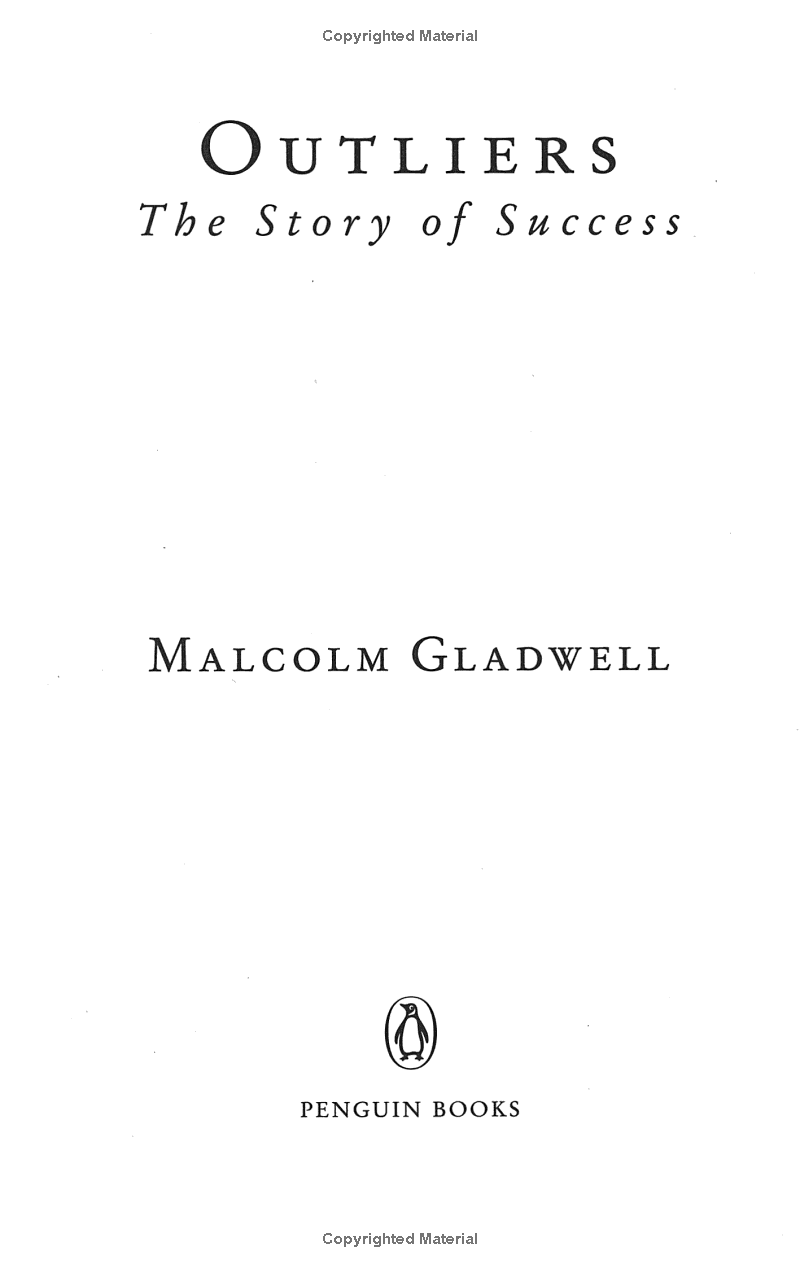 outliers - the story of success