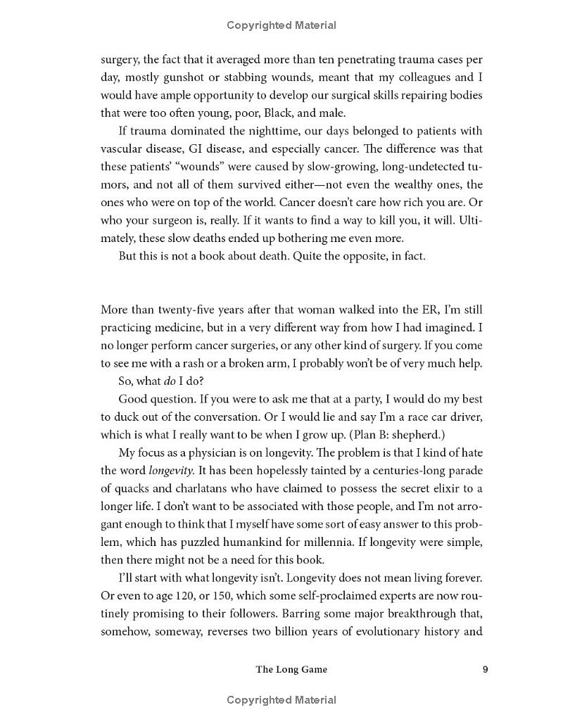 outlive - the science and art of longevity