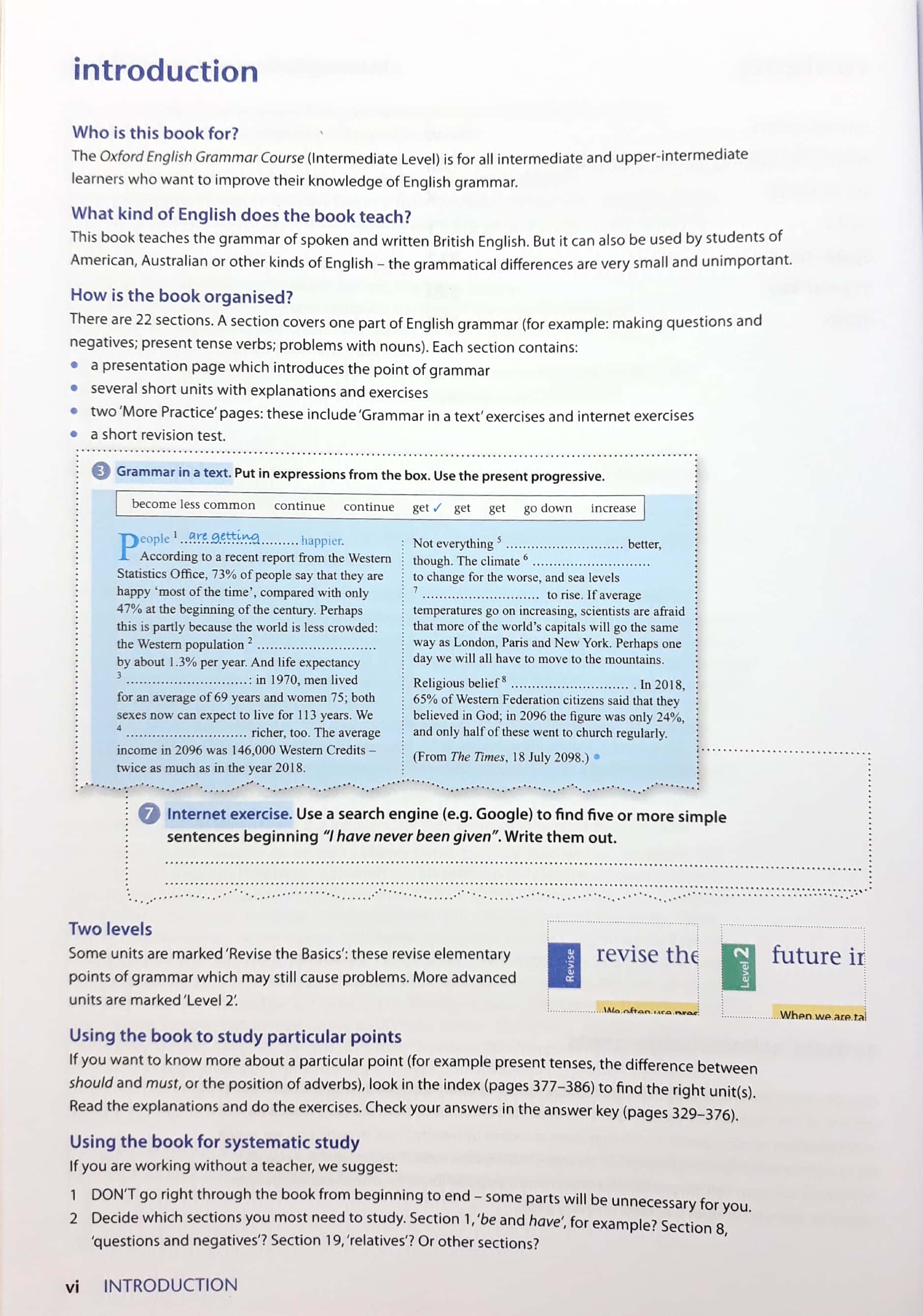 oxford english grammar course: intermediate: with answers