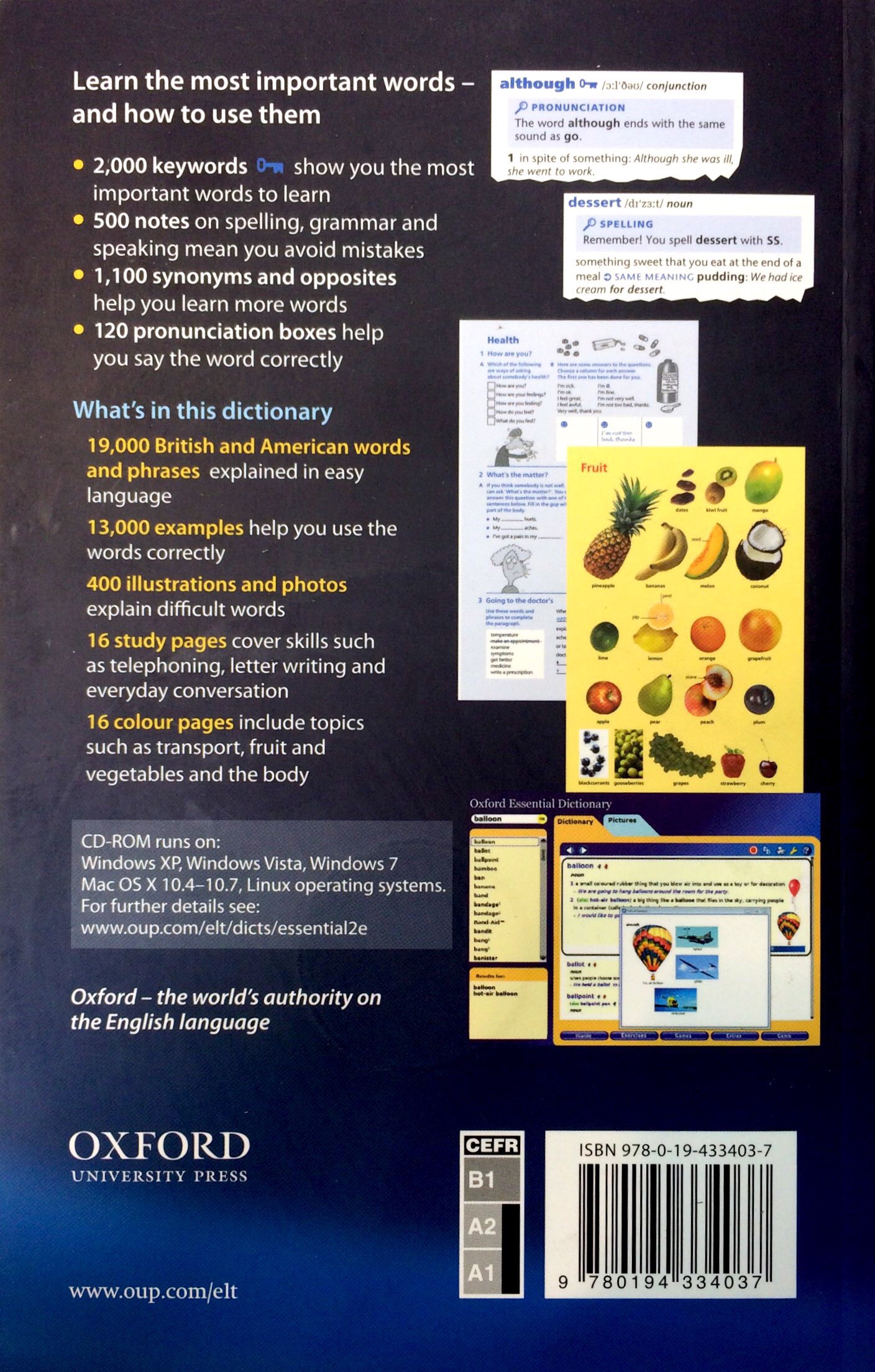 oxford essential dictionary - new ed - w/cd-rom